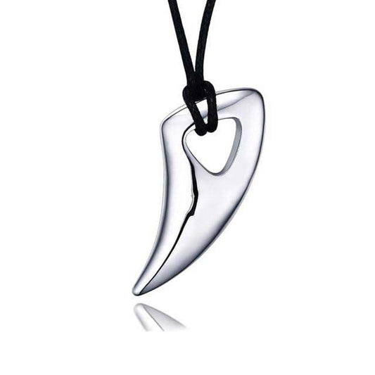 collier dent de loup argent