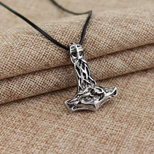 Collier Viking du Marteau de Thor La Sagesse