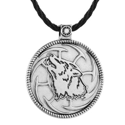 Pendentif Viking loup Managarm hurlant en Argent