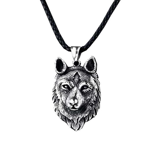 collier viking tête de loup