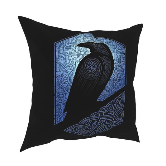 coussin viking corbeau gardien