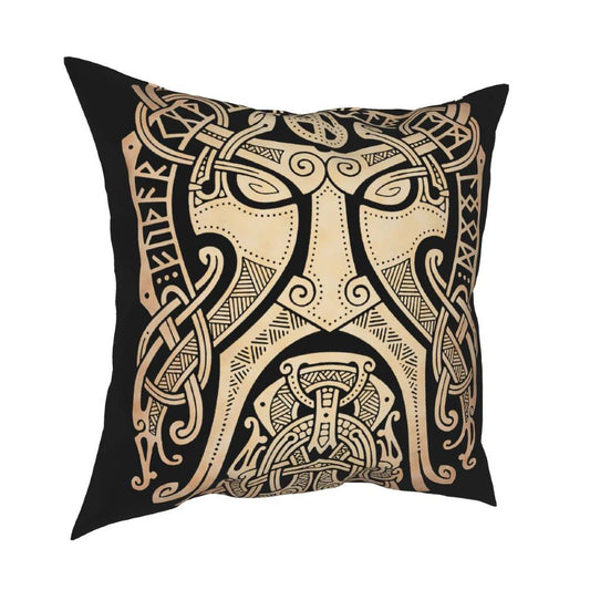 coussin viking masque de thor