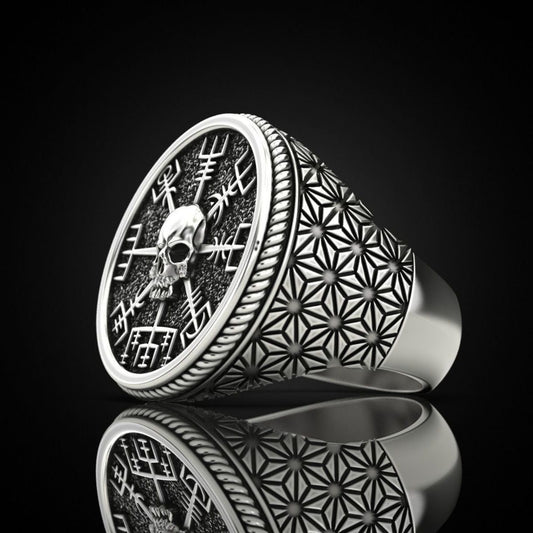 Wikinger Schädelring (Silber)