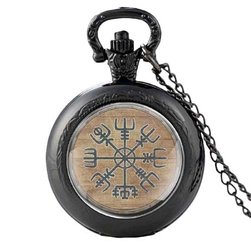 Montre à Gousset Viking Vegvisir Noir