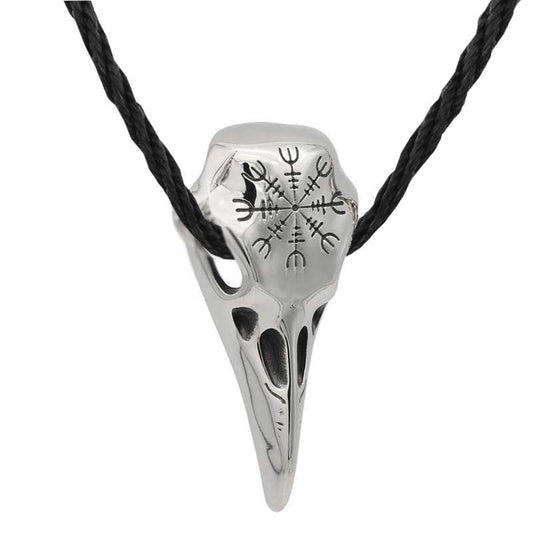 Aegishjalmur Pagan Raven of Odin Pendant