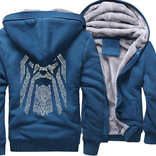 pull en laine viking bleu