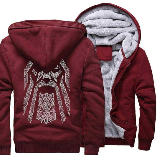 pull en laine viking rouge