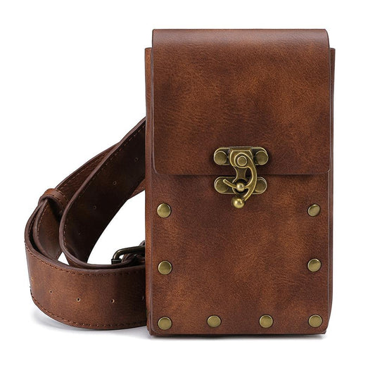 sacoche viking cuir marron