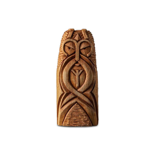 Statuette Viking en bois Heimdall