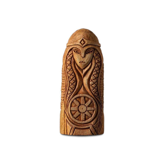 Statuette Viking en bois Holda