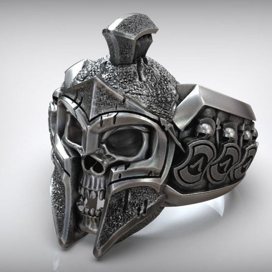 Skull Knight Ring (Silver)