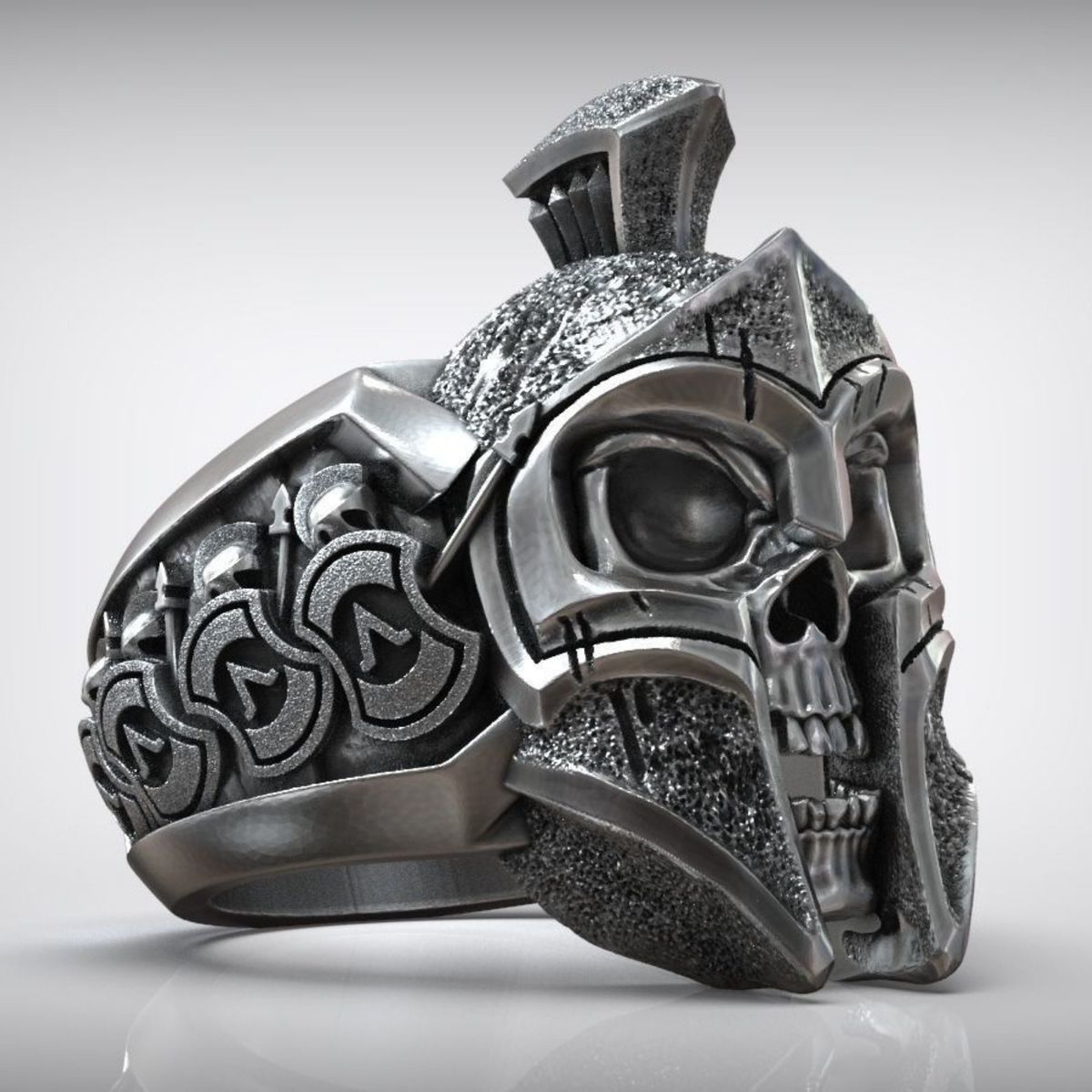 Skull Knight Ring (Silber)