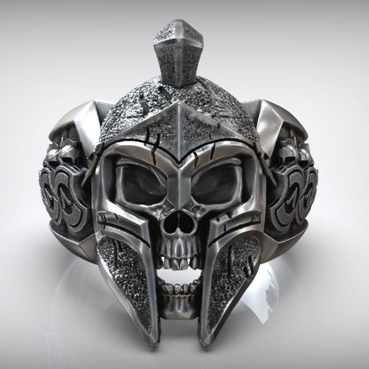 Skull Knight Ring (Silver)