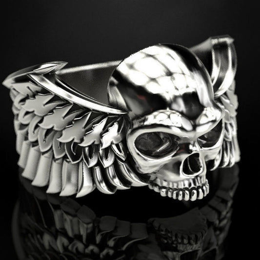 Golden Skull Ring (Silver)