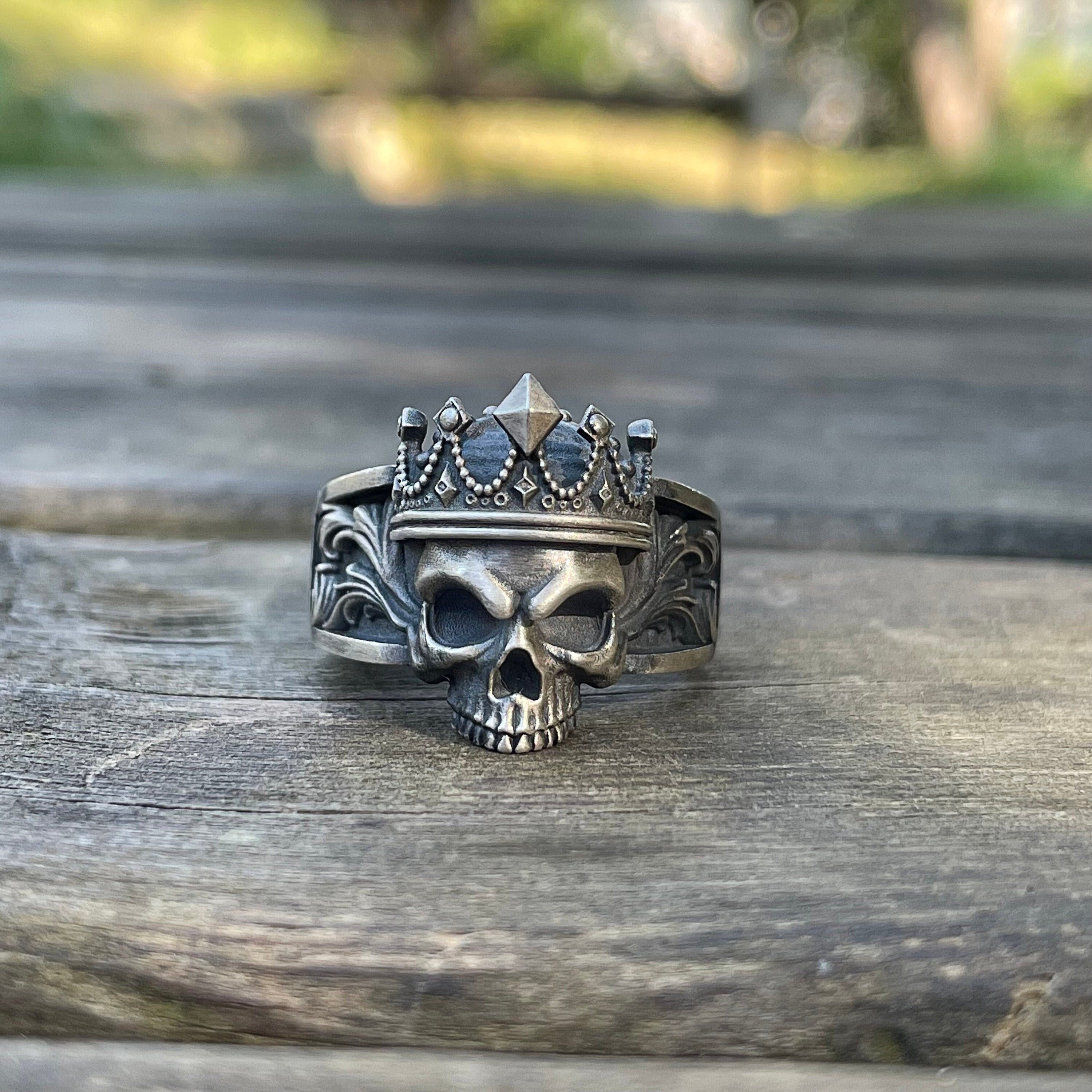 King crown hot sale ring silver