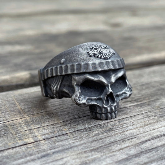 Harley Davidson Skull Ring (Silver)