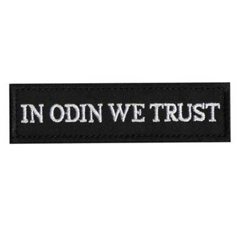 Badge Viking In Odin We Trust blanc