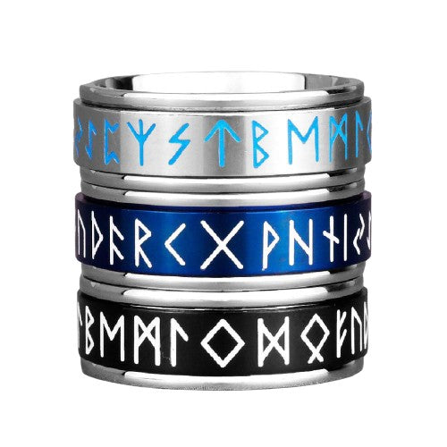 Bague Viking Runes Magiques Ervald