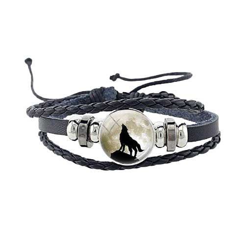 Bracelet Viking Silhouette du Loup