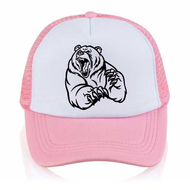 Casquette viking Ours rose