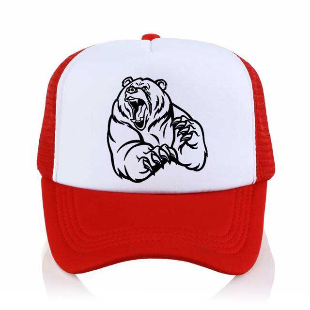 Casquette viking Ours rouge