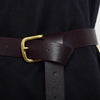 Black Leather Viking Belt