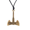 Silver and Gold Viking Ax Necklace