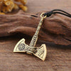 Silver and Gold Viking Ax Necklace