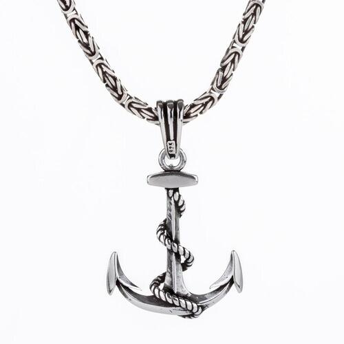 Collier Viking Ancre (Argent Massif)