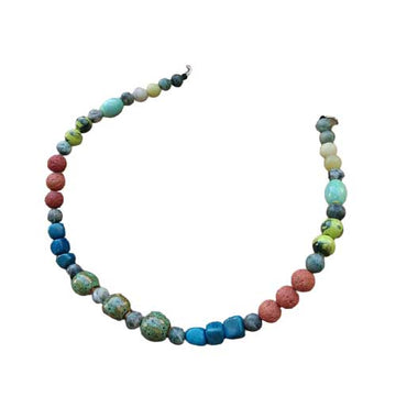 Collier Viking Perles de Lave Colorées