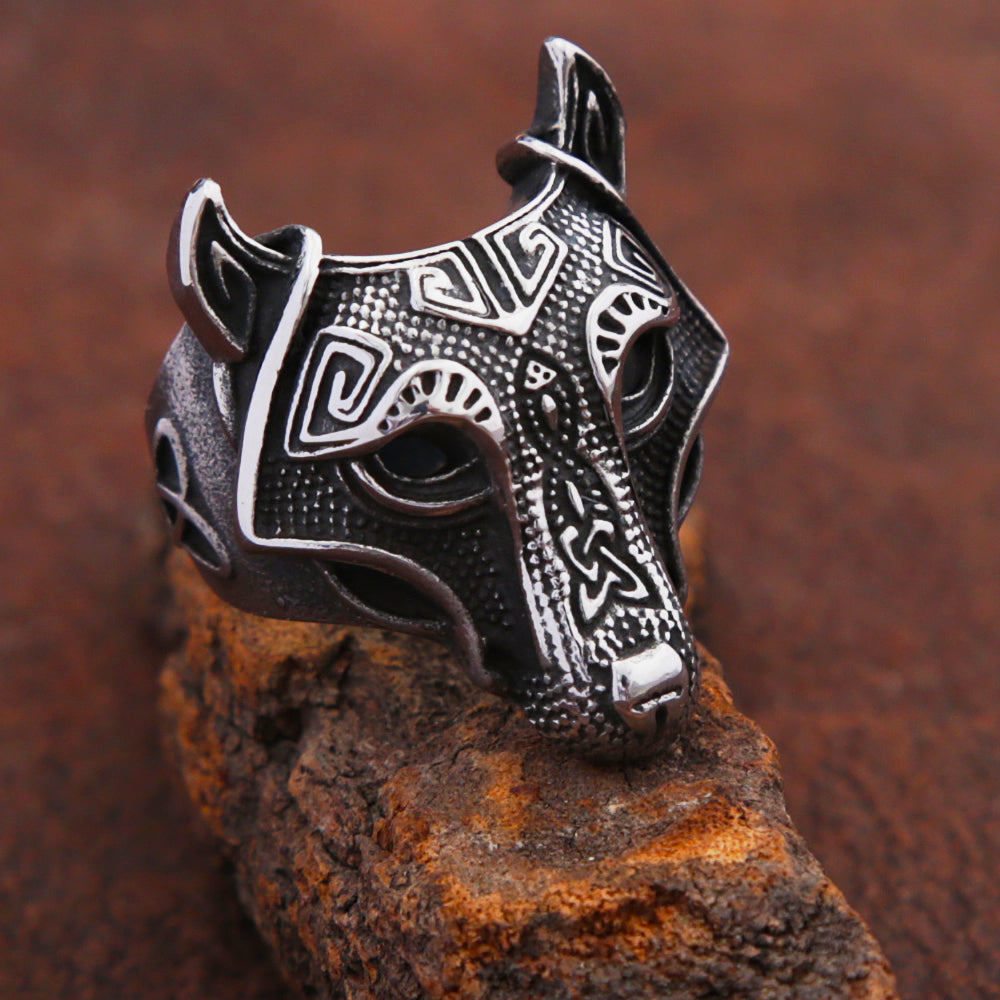 Fenrir Wolf Viking Ring Ervald