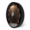 viking clock<br> wooden shield