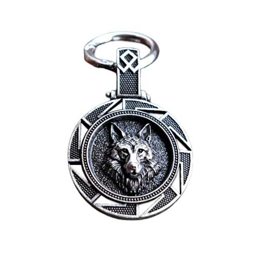 Viking keychain<br> tribal wolf