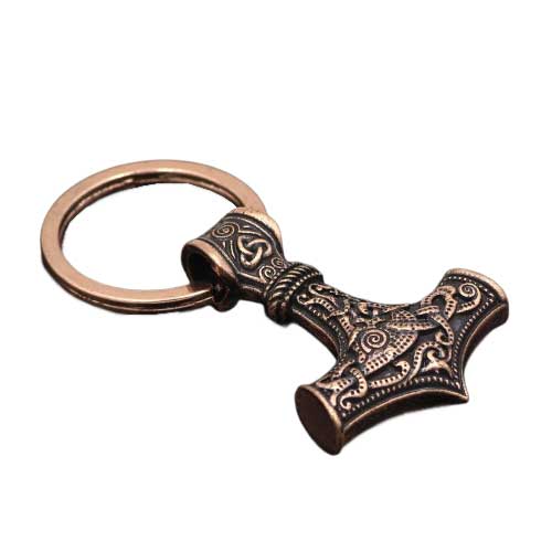 Porte-clé Viking Marteau de Thor bronze