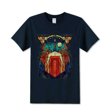 T-shirt Viking Retro bleu