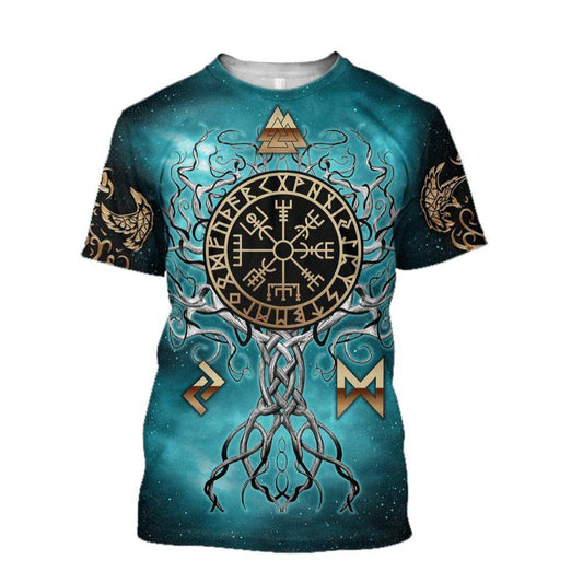 T-shirt Viking Yggdrasil et Vegvisir