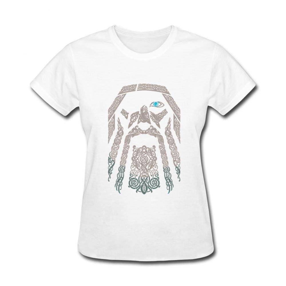 T-shirt viking femme odin blanc