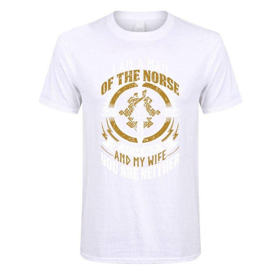 T-shirt Viking Homme du Nord Blanc