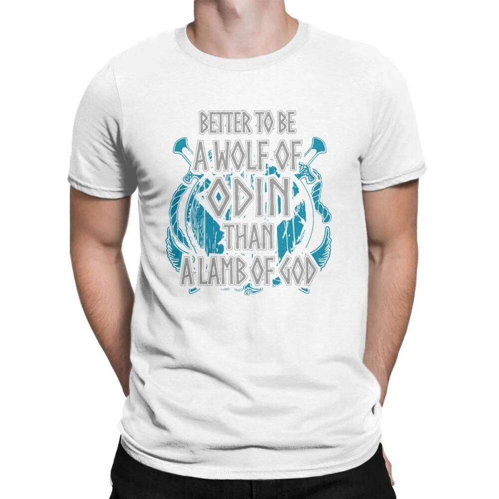 T-shirt viking loup d'odin blanc