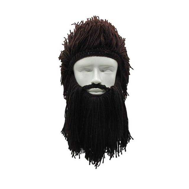barbe viking perruque brun