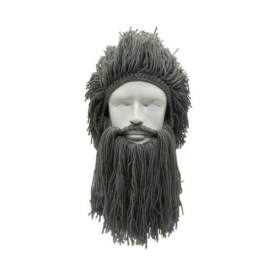 barbe viking perruque gris