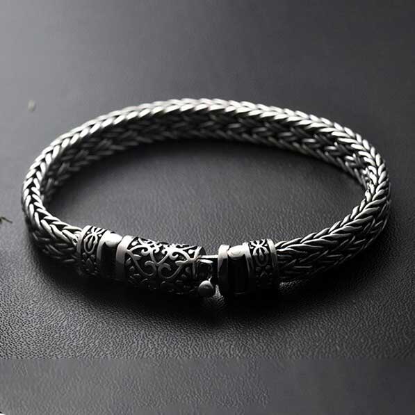 Bracelet Viking Argent Massif détails