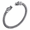 Silbernes Drachen-Wikinger-Armband