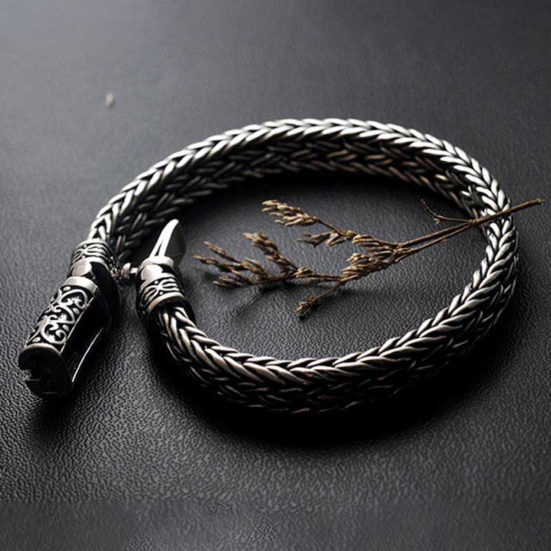 Bracelet Viking Argent Massif décor