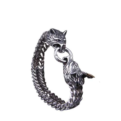 Bracelet Viking Loup Enchaîné