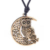 Solitaire Owl Viking Necklace