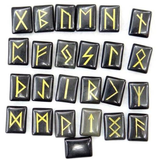 pierre viking runes onyx noir
