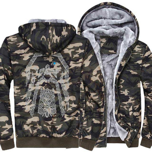 pull a capuche viking camouflage