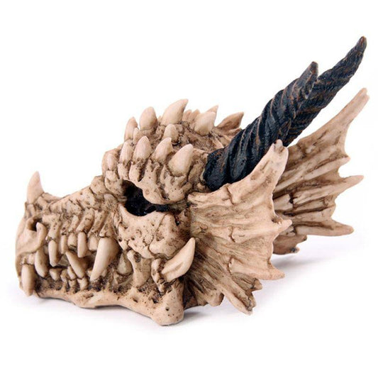 statue viking crâne de dragon côté