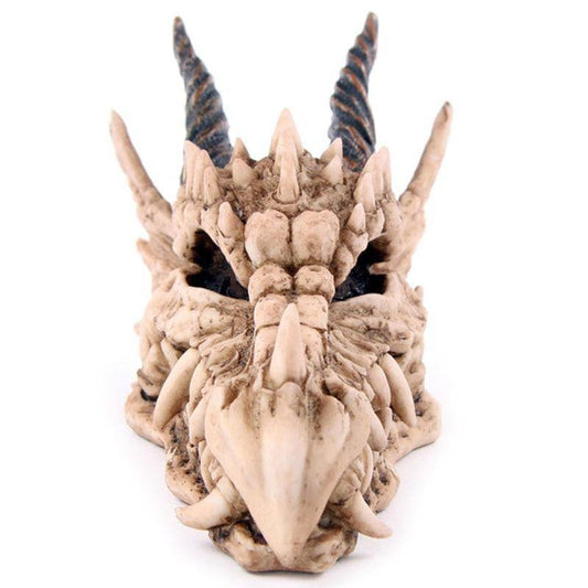 statue viking crâne de dragon face